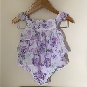 FAO boutique floral ruffle dress